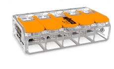 Mini borne d’installation universelle 6mm² Wago à levier