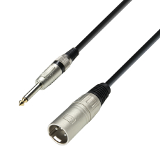 cable XLR 3 mâle vers JACK 6.35 mono mâle 6m noir