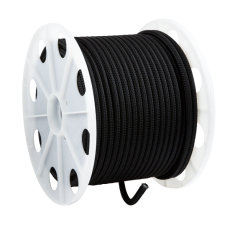 Drisse polyester préétirée noire 10 mm x 100 m (+/-5% en longueur)