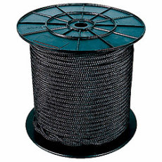 Drisse Préétirée noire polyester 2mm bobine de 100m