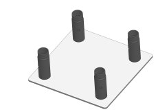 Embase mâle pour structure ASD SC250
