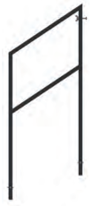 Rampe avec main courante escalier ASD ECO MCEC100