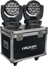 MW1915Z  FC DUO Algam lighting - Pack de 2 lyres Led Zoom 19X 15W en flightcase