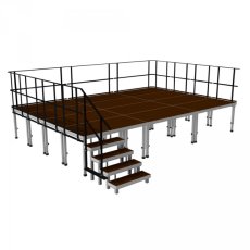 Scène complète de 6x4 m en praticable asd hauteur 60cm