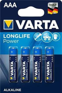 Lot de 4 piles LR3 AAA Varta Long life Power