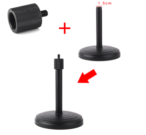 Adaptateur 1/2 vers 1/4 pour fixer un accessoire photo sur un pied de micro