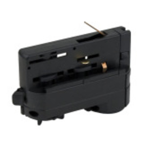 Adaptateur pour suspension et alimentation projecteur sur rail 3 phases noir