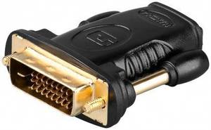 Adaptateur HDMI femelle vers DVI-D male doré