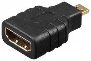 Adaptateur micro HDMI mâle vers HDMI femelle doré