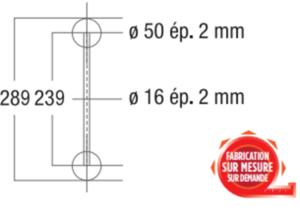 Angle horizontal de structure échelle ASD AEX20, 45°