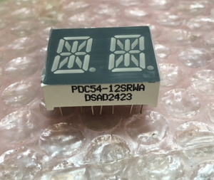 Afficheur 2 chiffres 14 segments PDC54-12SRWA anodes communes par paires - 14 pins