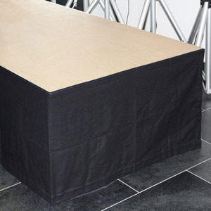 Jupe de scène molleton noir 300g/m2 avec velcro longueur 2m hauteur 60cm