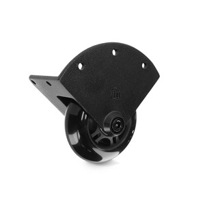 37450S BLK Adam Hall Hardware - Roulette coin encastrable bandage souple, 75 mm, noire