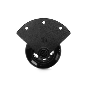 37450S BLK Adam Hall Hardware - Roulette coin encastrable bandage souple, 75 mm, noire