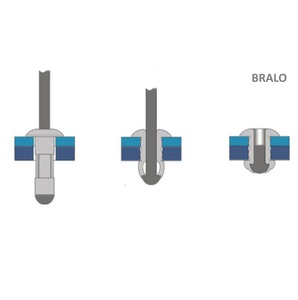 Bralo 55914010 - Rivets Aveugle Multigrip 4,0 x 9,5 mm