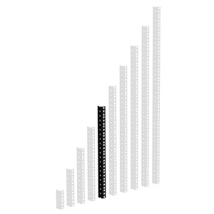 Adam Hall 61535 B 10 - Profilé de rack acier noir 10U perçage 1/2 U