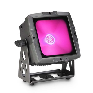 Cameo FLAT PRO FLOOD IP65 TRI Projecteur Extérieur avec LED COB tricolore 60 W boîtier noir