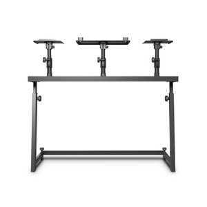 Gravity FDJT 01 Stand table pour studio ou DJ avec support pour enceintes et ordinateur portable