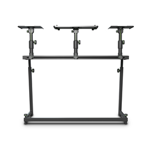 Gravity FDJT 01 Stand table pour studio ou DJ avec support pour enceintes et ordinateur portable