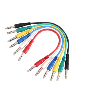 Adam Hall Cables K3 BVV 0060 SET - Set Câbles de Patch Jack 6 câbles 6,35 mm TRS stéréo vers Jack 6,35 mm TRS stéréo 0,6 m