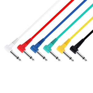 Adam Hall Cables 3 STAR IRR 0030 SET - Lot de 6 câbles patch 6,3 mm jack coudé mono 0,30 m
