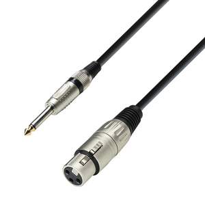 Adam Hall Cables K3 MFP 0100 - Câble Micro XLR femelle vers Jack 6,35 mm mono 1m