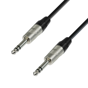 Adam Hall Cables K4 BVV 0300 - Câble de Patch REAN Jack 6,35 mm TRS stéréo vers Jack 6,35 mm TRS stéréo 3m