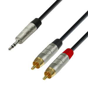 Câble Audio REAN Mini-Jack 3,5 mm stéréo vers 2 x RCA mâle 0,9m