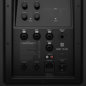 LD Systems DAVE 15 G4X - Sonorisation 2.1 amplifiée 2060W mixage Bluetooth DSP