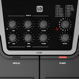 Pédale d'effet LD Systems FX 300 16 effets numériques