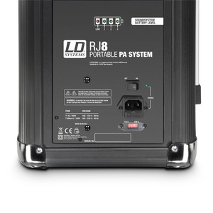 LD Systems Roadjack 8 - Enceinte Bluetooth sur batterie avec mixeur intégré