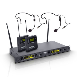 LD Systems WIN 42 BPH 2 B 5 - Système de Micro sans Fil avec 2 x Émetteur Ceinture et 2 x Micro Serre-tête