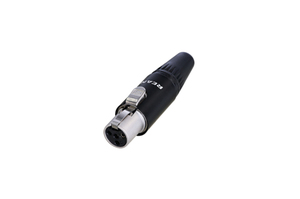 Neutrik REAN RT4FC-B - Connecteur REAN XLR 4 pôles femelle noir avec des contacts dorés compatible TQG Shure