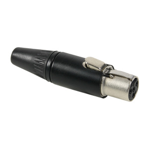 Neutrik REAN RT4FC-B - Connecteur REAN XLR 4 pôles femelle noir avec des contacts dorés compatible TQG Shure