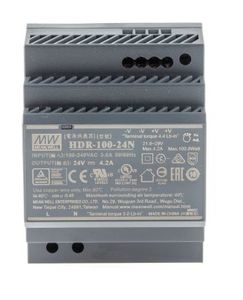 Alimentation Meanwell HDR-100-24N  24V continu 100W pour rail DIN