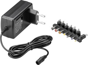 Alimentation universelle 9 V - 24 V avec 7 adaptateur DC - max. 24 W et 1,5 A