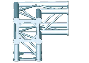 Structure alu ASD SC250 carrée angle 90° 3 départs ASC2531