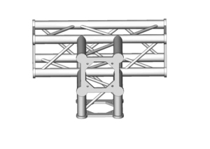 Structure alu ASD SC250 carrée angle 90° 4 départs ASC2542