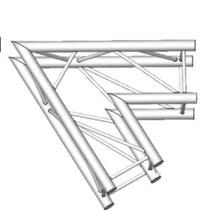 Angle 2D à 60 degres en structure aluminium ASD SC 300 Carrée ASC3021