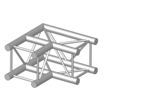 Angle 2D à 90 degres en structure aluminium ASD SC 300 Carrée ASC3022.