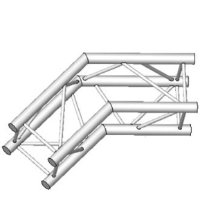 Angle 2D à 135 degres en structure aluminium ASD SC 300 Carrée ASC3025