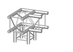 Angle 3D à 90 degres en structure aluminium ASD SC 300 Carrée. ASC3031
