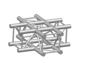 Angle 4D à 90 degres en structure aluminium ASD SC 300 Carrée. ASC3041