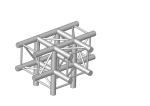 Angle 4D à 90 degres en structure aluminium ASD SC 300 Carrée. ASC3042