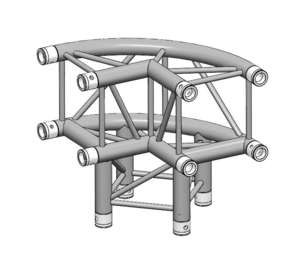 Angle 3D à 90 degres en structure aluminium ASD SC 300 Carrée ASCC3031.