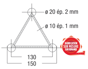 Angle ASD 2d 45° SD150 alu triangulaire ASD1520