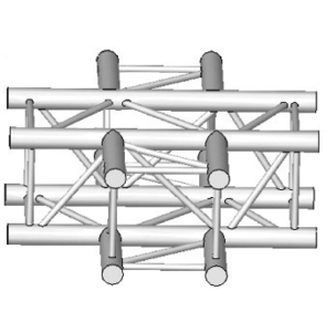 Structure carrée ASD ASZ 41 angle 4 départs 90° 290mm