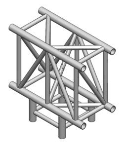 Angle 3 départs vertical 90° dimension 0.71x0.71m - ASR34 - ASD