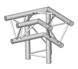 structure alu ASD angle 3 départs à 90° pied gauche SX290 triangulaire ASD ASX31