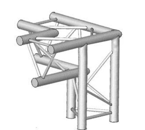 structure alu ASD angle 3 départs à 90° pied droit SX290 triangulaire ASD ASX32